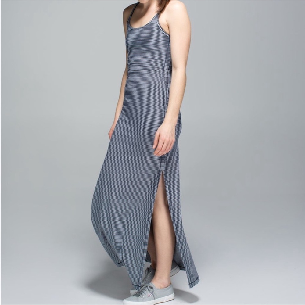 Lululemon Athletica Refresh Maxi Dress Hyper Stripe. Size M